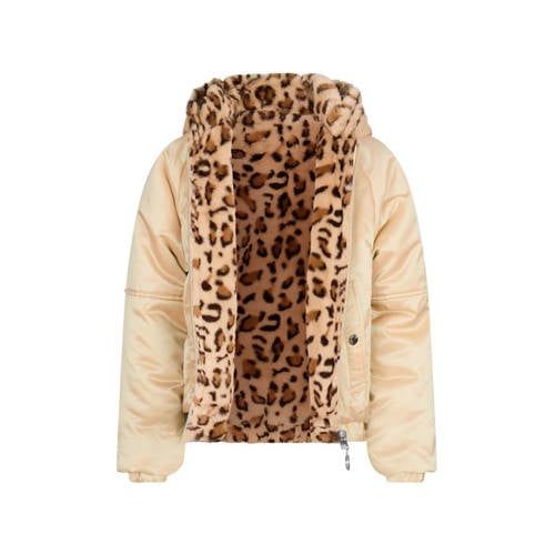Retour Jeans Reversible Faux Fur Winter Coat Light Gold/Brown