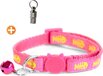ACE Pets Kattenhalsband - Roze - Met Adreskoker - Verstelbaar - Reflecterend