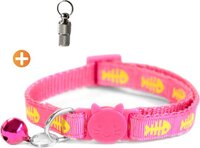 ACE Pets Kattenhalsband - Roze - Met Adreskoker - Verstelbaar - Reflecterend