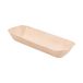 50 Wood 50 stuks - rechthoekige houten schalen 19,5 x 7,5 x 2,7 cm natuurlijk hout