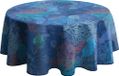 Le linge de Jules Tafelkleed, vuilafstotend, koraal, ovaal, 150 x 240 cm, koraal en blauw