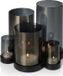 Philippi LICHTERMEER Kandelaar – Windlicht – Waxinelichthouder - Glas Grijs - Basis Zwart