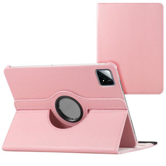 imoshion Tablet Hoes - Geschikt voor Xiaomi Pad 6S Pro 12.4 - 360° Draaibare Bookcase - Roze