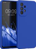 kwmobile Samsung Galaxy A33 5G hoesje met siliconen coating - Baltisch blauw