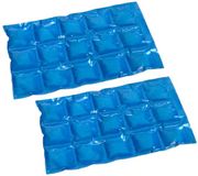 Ger Import Herbruikbare flexibele koelelementen - 4x stuks - icepack/ijsklontjes - 15 x 24 cm - blauw