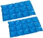 Ger Import Herbruikbare flexibele koelelementen - 4x stuks - icepack/ijsklontjes - 15 x 24 cm - blauw