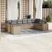 Prolenta Maison Exclusive - Tuinset voor in de tuin, bestaande uit 10 delen met kussens, kleur: beige, materiaal: polyrotan