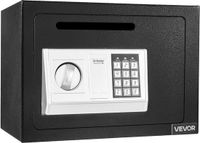 Vevor Drop Safe 0,6 kubieke voet drop safe met handige drop gleuf aan de voorkant, drop cabinet safe met toetsenbord & draaiknop & 2 sleutels voor contant geld bankbonnen factuur