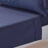 Homescapes Laken 180x260 cm – Marineblauw – 100% Egyptisch Perkal Katoen – 200 Draaddichtheid