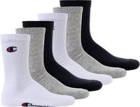 Champion Sokken Set van 6 Zwart/wit/grijs Schoenmaat 43-46