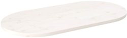 vidaXL Tafelblad ovaal 110x55x2,5 cm massief grenenhout wit