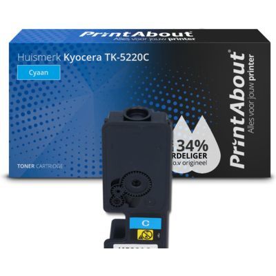PrintAbout Huismerk Kyocera TK-5220C Cyaan Toner