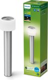 Philips LED Philips Otis Sokkellamp - UltraEfficient LED - Tuinpaal - 4.3W - Warmwit licht; 2700K - Roestvast staal - Opaal lichtelement