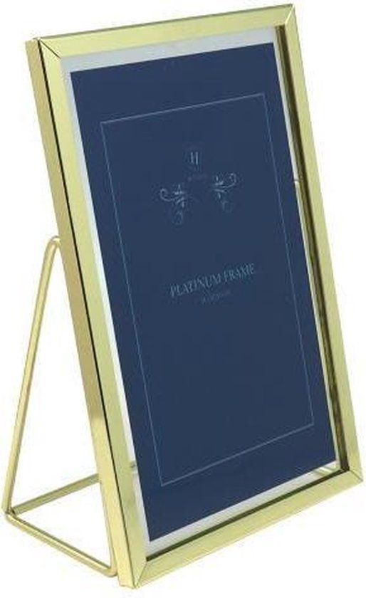 Henzo fotolijst - platinum triangle - fotomaat 13x18 cm - goud - metaal