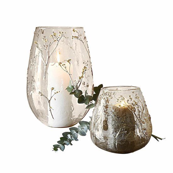 LOBERON Windlicht set van 2 Elorisse helder/geel