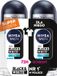 NIVEA MEN Roll-on Antitranspirant Black & White Invisible Fresh, 2 pièces x 50 ml