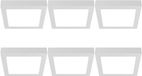BES LED LED Paneel Slim Opbouw 6 Stuks - Brinton Thin - 24W 2400lm 120° Bundelhoek - Helder/Koud Wit 6500K - IP40 - Vierkant - Wit - 272x272mm