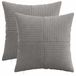 vidaXL Kussensloop 2 pcs ALMELO Lichtgrijs 30 x 30 cm corduroy