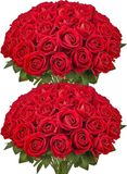 60 pièces roses artificielles, couleur rouge, bouquet de fleurs réaliste, convient à la décoration de Noël à la maison