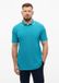 s.Oliver - Heren - Piqué poloshirt met contrasterende details - Turquoise - Katoen - Korte mouw - Aansluitend