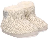 Apollo Kinder sloffen/pantoffels met hart - hoog model - lichtgrijs - maat 29-30