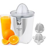 Grunkel Elektrische sinaasappel- of citruspers - XP-VC60B - 60 W - twee verwisselbare kegels - roestvrij stalen mondstuk - pulpfilter - wit [energie-efficiëntieklasse A+]