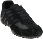 Geox U Snake L herensneaker U4207L 022EK C9997 suède slip-on zwart