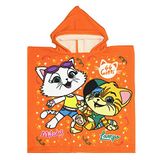 CORIEX s.r.l. (IEX) 44 katten T99577 handdoek poncho, polyester, kinderen, meerkleurig