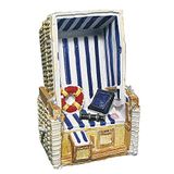 Rayher 8658800 strandstoel van polyresin, 11 cm hoog, perfect voor maritieme decoratie