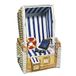 Rayher 8658800 strandstoel van polyresin, 11 cm hoog, perfect voor maritieme decoratie