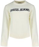 Guess Jeans Intarsia Trui Warm White M Vrouw