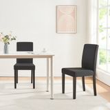 en.casa Eetkamerstoel set van 4 Hamburg zwart