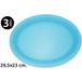 Maxi Maxi borden ovaal, groot, blauw, 295 x 230 mm, 3 stuks