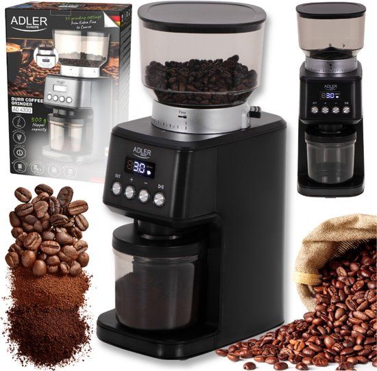 Adler Serie AD4300 Koffiemolen - 300g - 31 Maalniveaus - 180W - Metaal