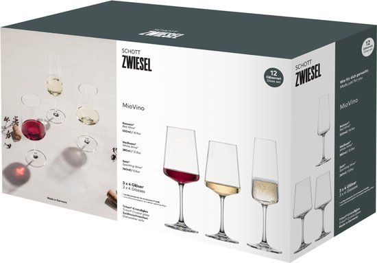 Schott Zwiesel MioVino - 12-delige set - Wittewijnglas - Transparant