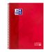 Oxford A4 European Book 1, geruit, 160 pagina's met gekleurde randen, met whiteboard, hardcover, rood