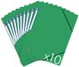 OXFORD TopFile+ Kartonnen mappen zonder flappen met elastiekjes, DIN A4, groen, 10 stuks