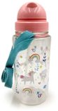 Puckator Kinder Drinkfles 450ml Eenhoorn met Rietje en Band Multicolor