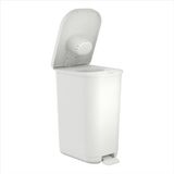 Rotho Babydesign YUMA Geurdichte luieremmer met pedaal en 30 bijpassende luierzakken, 40 x 28,5 x 51 cm (l x b x h), wit