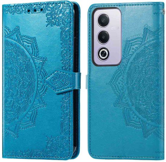 imoshion Mandala Bookcase - Geschikt voor Oppo A40 / Oppo A40M / Oppo A60 (5G) - Turquoise