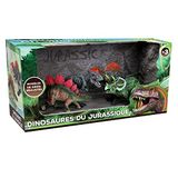 MGM 039614 Box of 4 Jurassic Dinosaurs 12 cm Red PVC For 3 Years Onwards, Grey, Green and Red