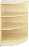 MonsterShop Lm60 hoekwinkelbalie - esdoorn - 60x60cm - 3 schappen