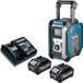 Makita MR 007 GM201 Radio de chantier sans fil 12 - 40 V max. Bluetooth DAB+ USB + 2x batterie rechargeable 4.0 Ah + chargeur
