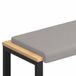 vidaXL Coussin de banc Sherpa Tissu Gris clair 110 cm