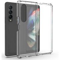 Phonillico Case voor Samsung Z Fold 4 - Schokbestendig Beschermend Zacht Siliconen Transparant