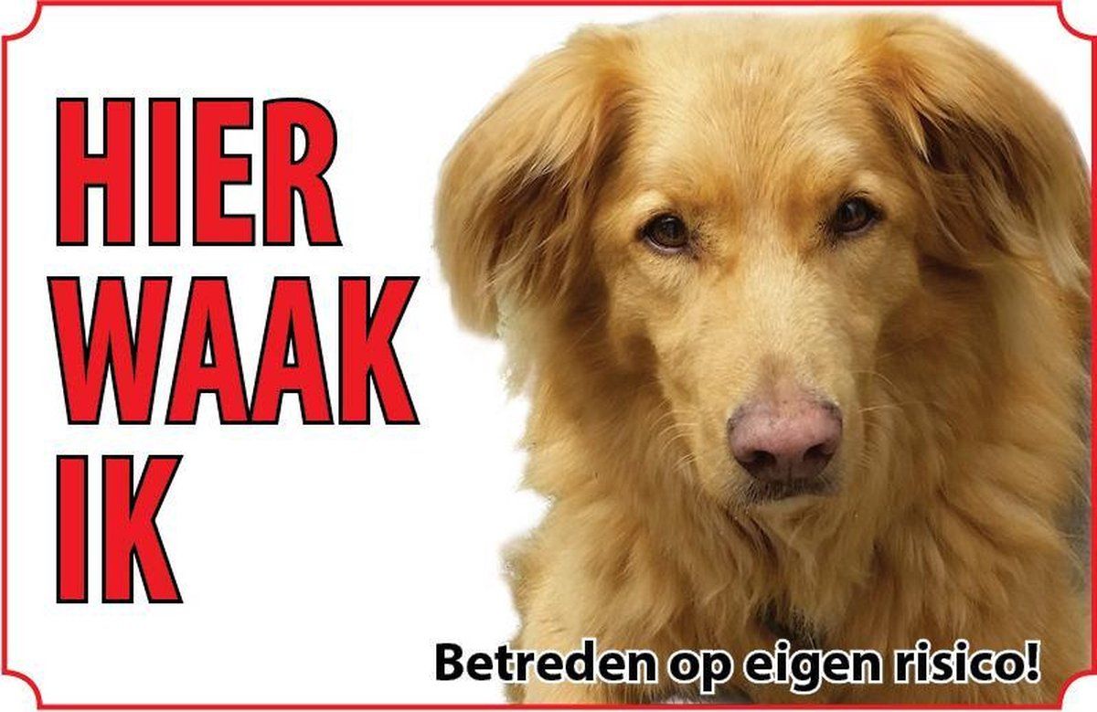 VSkins Bord Hond Nova Scotia duck tolling retriever Toller - Zwart/Wit/Bruin/Rood - Metaal