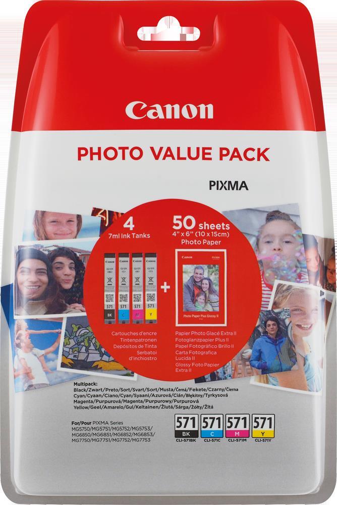 Canon CLI-571 C/M/Y/BK multi pack / cyaan, geel, magenta, zwart