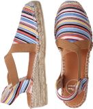 Toni Pons Veganistische espadrille van gestreept katoen voor dames met sleehak | VINAROS