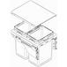 Vibo Poubelle Coulissante 1 Ou 2 Seaux - 2 Seaux - 40 L - Pour Caisson de 400 Mm - Hauteur 447 Mm