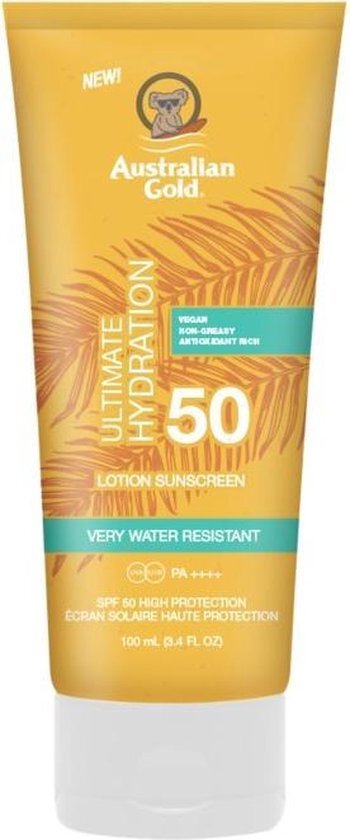 Australian Gold SPF 50 Lotion 100 ml reisverpakking